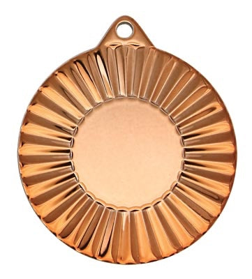 Sunburst Insert Medal with Bright Plated Finish, 2