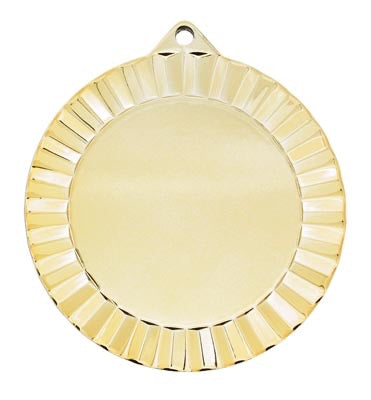 Sunburst Insert Medal with Bright Plated Finish, 2.75