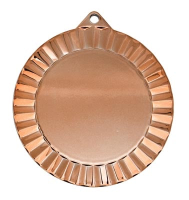 Sunburst Insert Medal with Bright Plated Finish, 2.75
