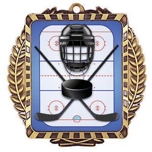 Lynx II Hockey Medal 3.5in x 3.5in - Gold