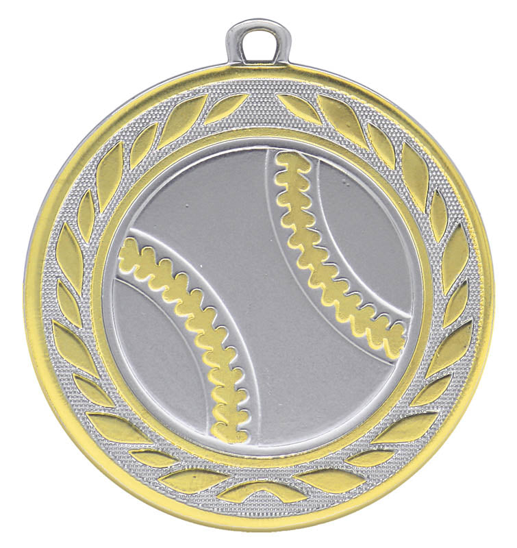 Baseball 2-Tone Medal 2 1/8