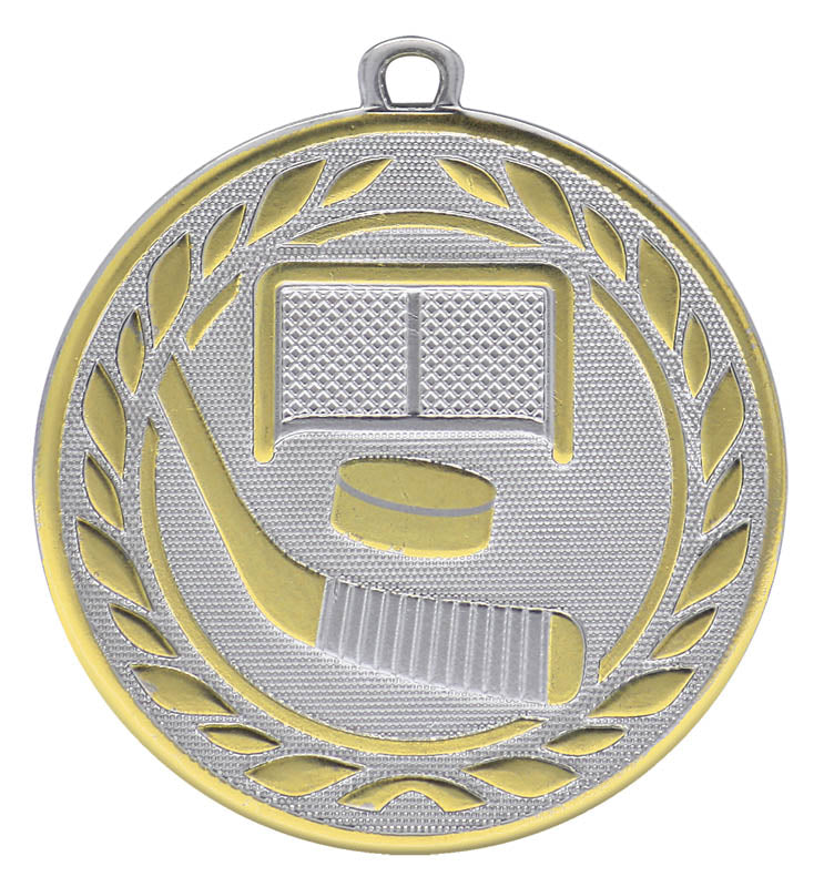 Hockey 2 Tone Medal 2 1 8 DIA