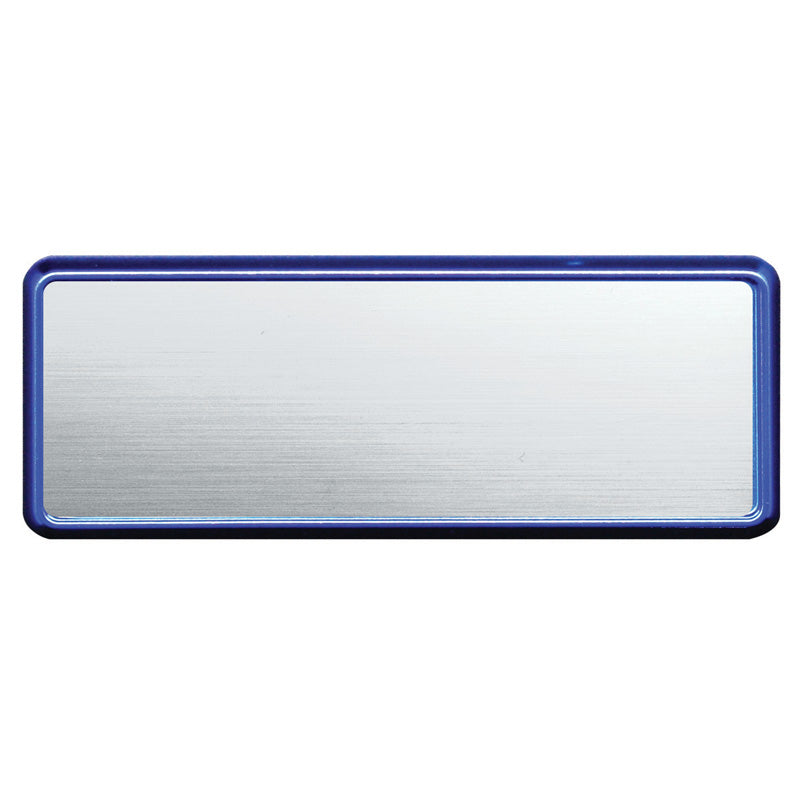 Contempo Series Rectangle Name Badge with Magnet Back Hardware, 3.25