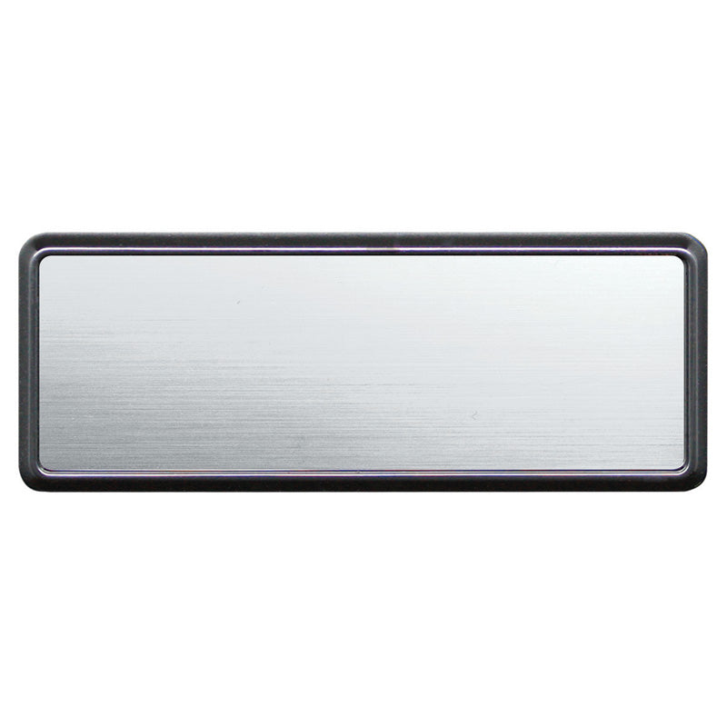 Contempo Series Rectangle Name Badge with Pin Back hardware, 3.25