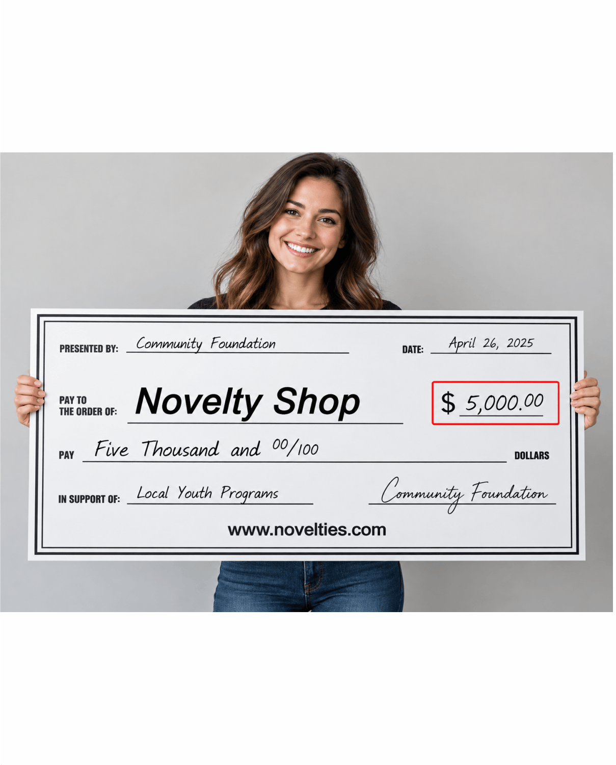 Novelty Check - Personalised 36x18 inch Signs SGA Grp
