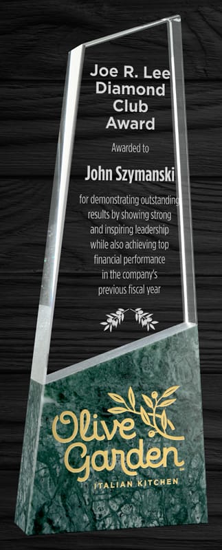 Oasis Crystal & Marble Award, 9 3/4