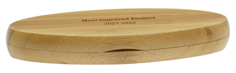 Oval Single Pen Box, Bamboo Pen Pouch Caldwell Recognition