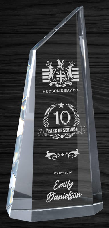 Paramount Crystal Award 7 7/8