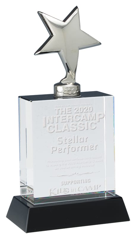 Polaris Metal Star Crystal Award, 5 3/4
