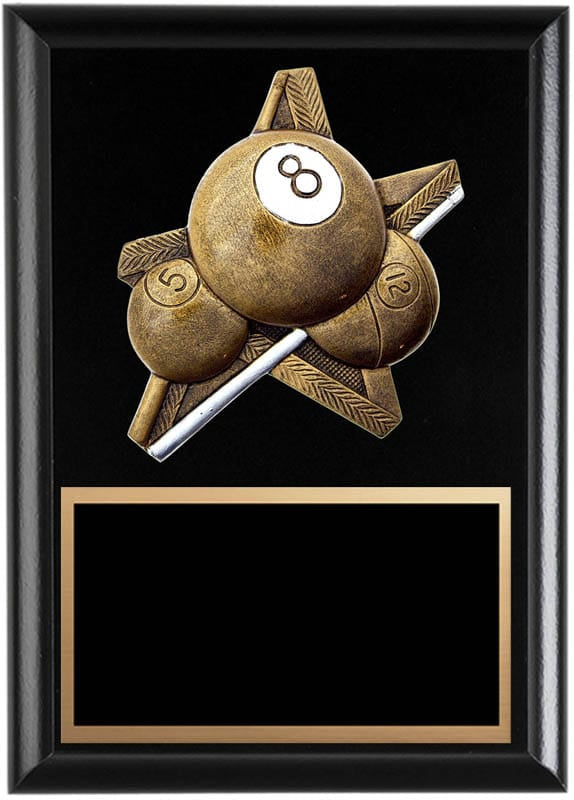 ProStar Series Black 8-Ball Plaque, 6