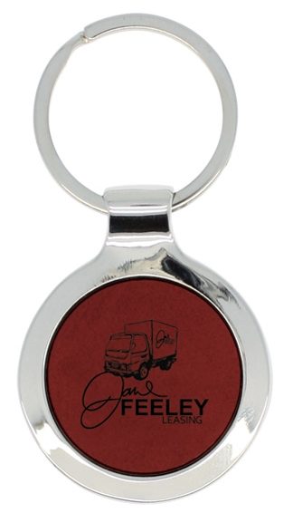 Burgundy Key Chain Round – main view