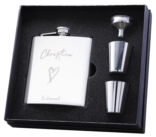 6 OZ Flask Gift SET Matte Finish