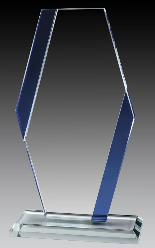 Aqua Series Glass Pillar with Blue Accent – main view