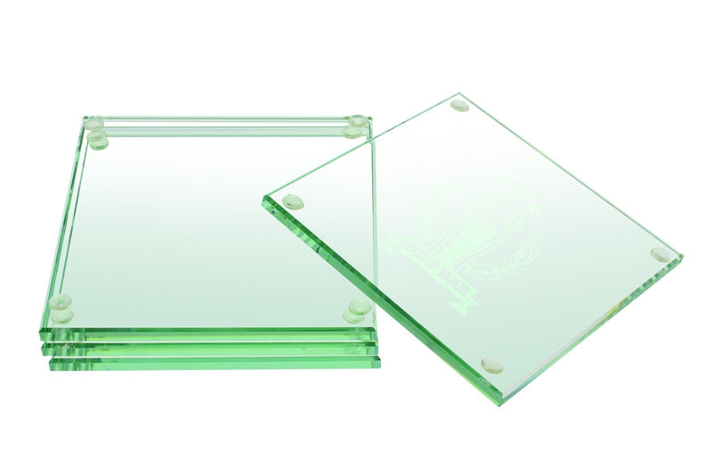 Glass Coasters set of 4, Clear – main view