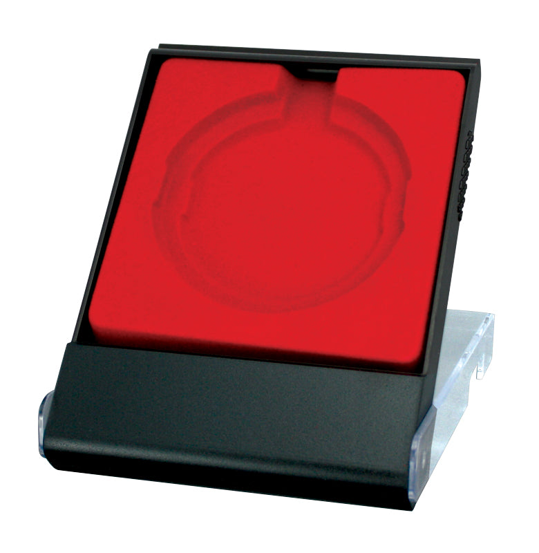 Presentation Medal Case, Black/Red, Smooth Front – main view