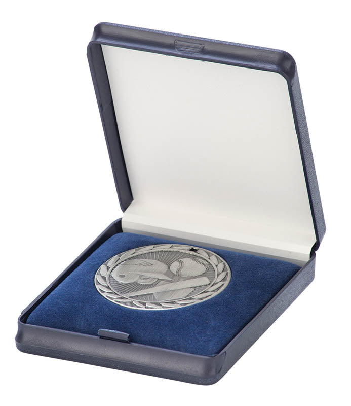 Presentation Box, Black/Blue Medal, Round Recess – view 2