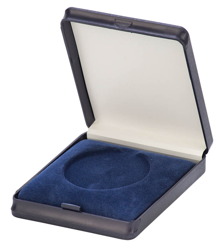 Presentation Box, Black/Blue Medal, Round Recess – main view