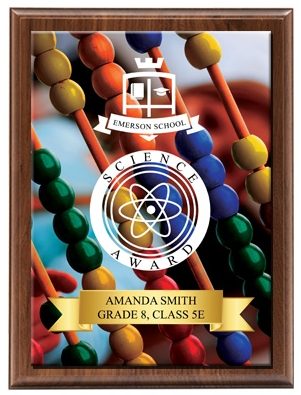 Classic Series Walnut Plaque with Sublimated Plate 5