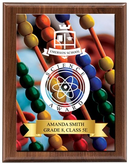 Classic Series Walnut Plaque with Sublimated Plate 7
