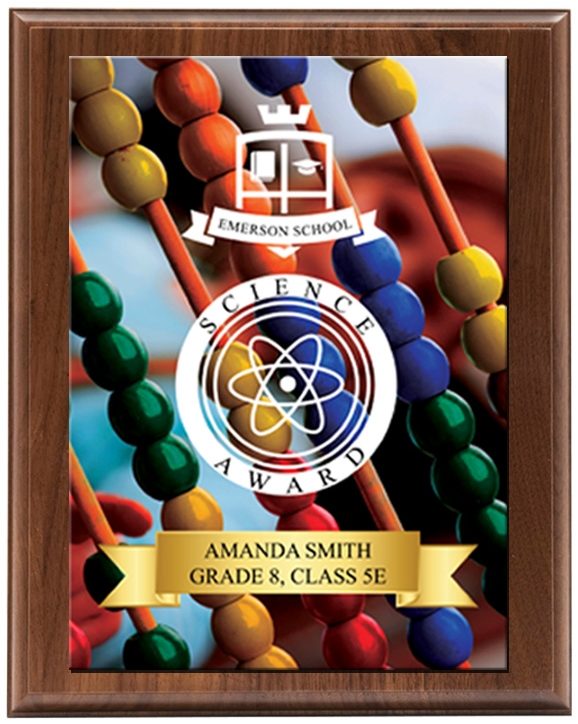 Classic Series Walnut Plaque with Sublimated Plate 12