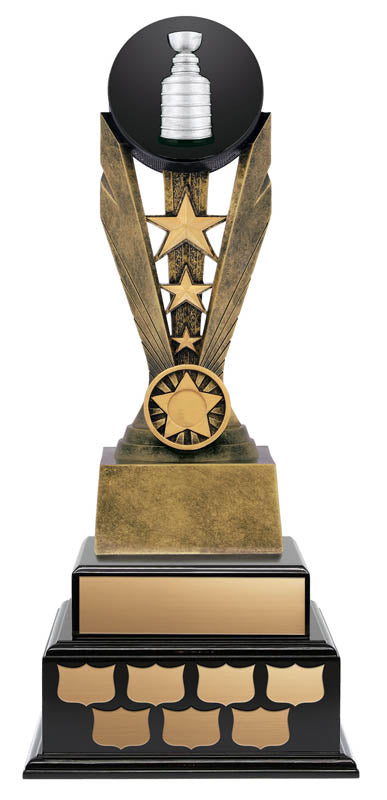 Hockey Zenith Resin ON 2 Tier Wood Base 19 5
