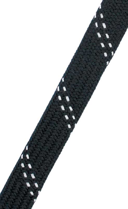 Black Skate Lace Neck Ribbon w clip – main view