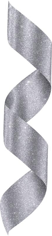 Glitter Silver Neck Ribbon w Clip – main view
