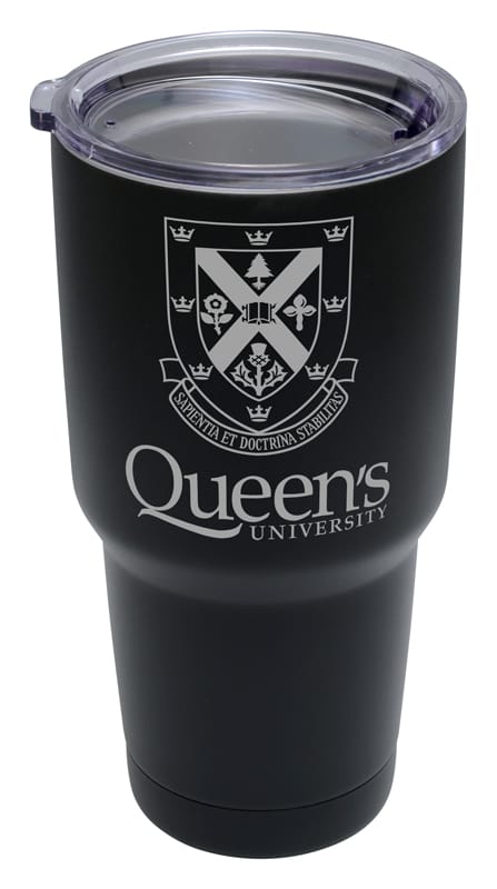 28 oz Retro Tumbler, Black & White