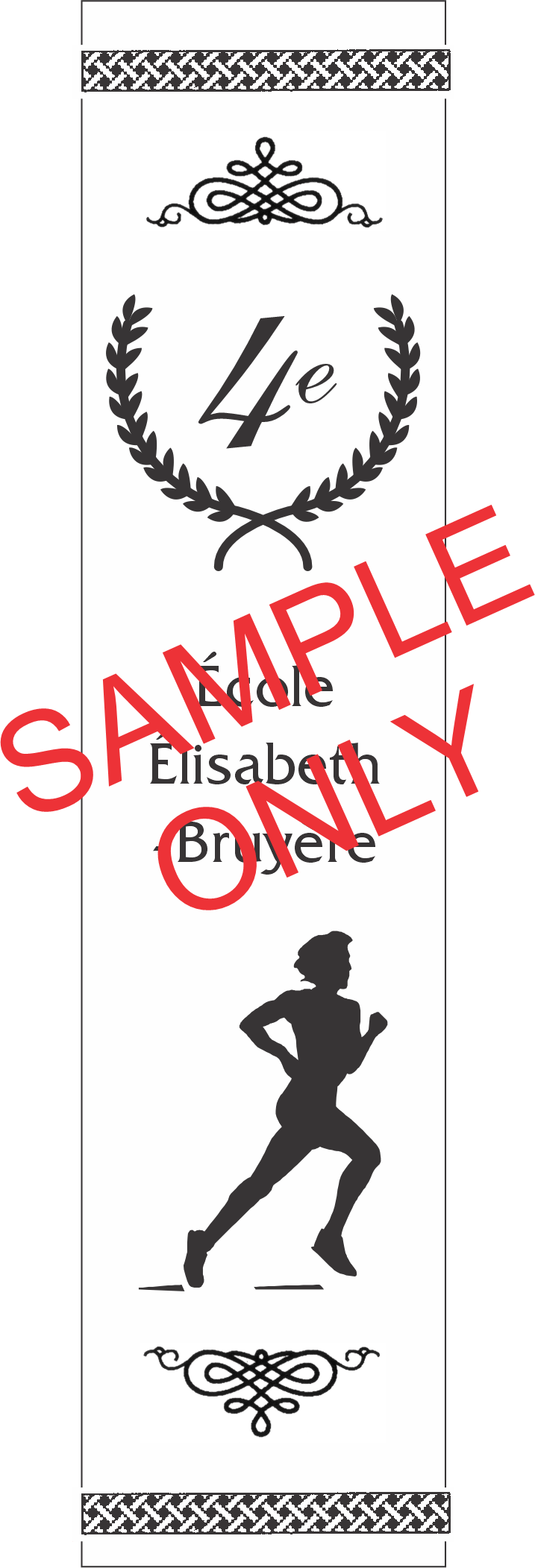 Ribbon - Custom Printed Ribbon - White/Black Print (A2967) Ribbon SGA Designs