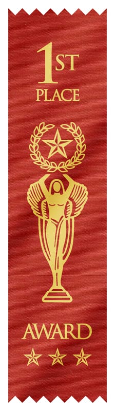 Ribbon - Placement Ribbon 1st - 5th Place (A2960) 1st Place - Red Ribbon PDU