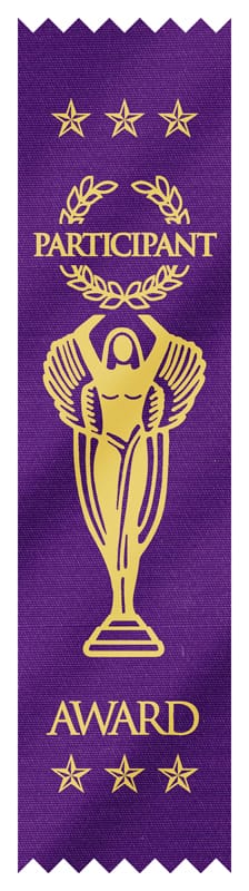 Ribbon - Placement Ribbon 1st - 5th Place (A2960) 6th Place - Purple Ribbon PDU