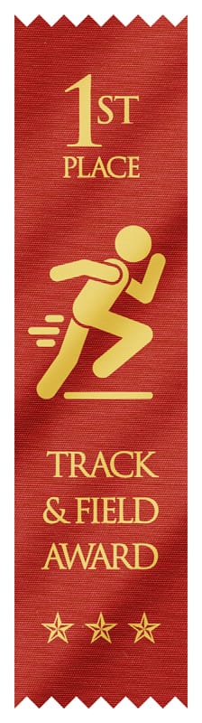 Ribbon Track - Placement Ribbon 1st - 6th Place (A2955) 1st Place - Red Ribbon PDU