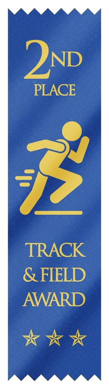 Ribbon Track - Placement Ribbon 1st - 6th Place (A2955) 2nd Place - Blue Ribbon PDU