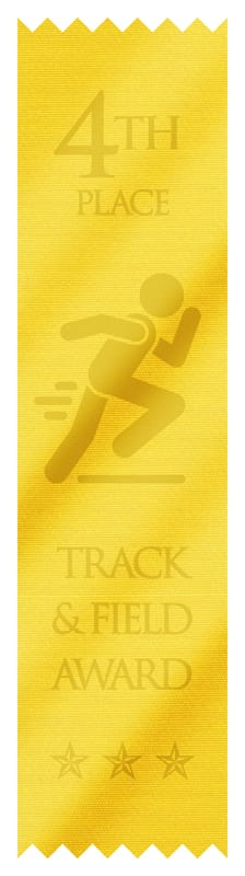 Ribbon Track - Placement Ribbon 1st - 6th Place (A2955) 4th Place - Yellow Ribbon PDU