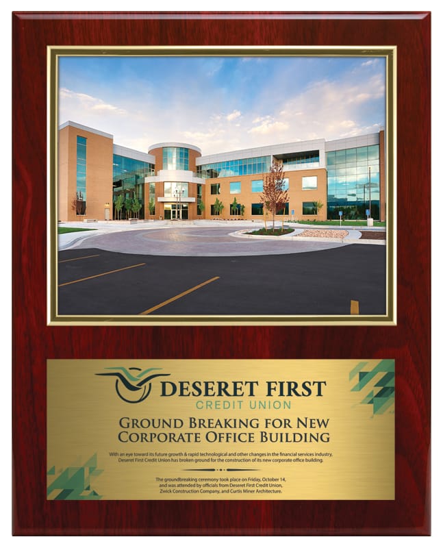 Rosewood Piano Finish Photo Plaque, Gold 8