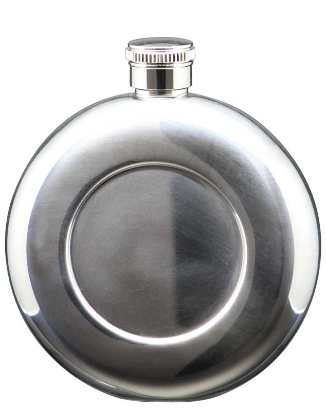 5 oz Flask, Stainless Steel Round with Insert – main view