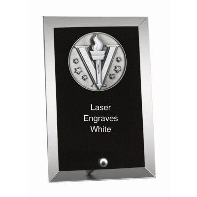 Silver Matrix glass plaque 6–8 inch