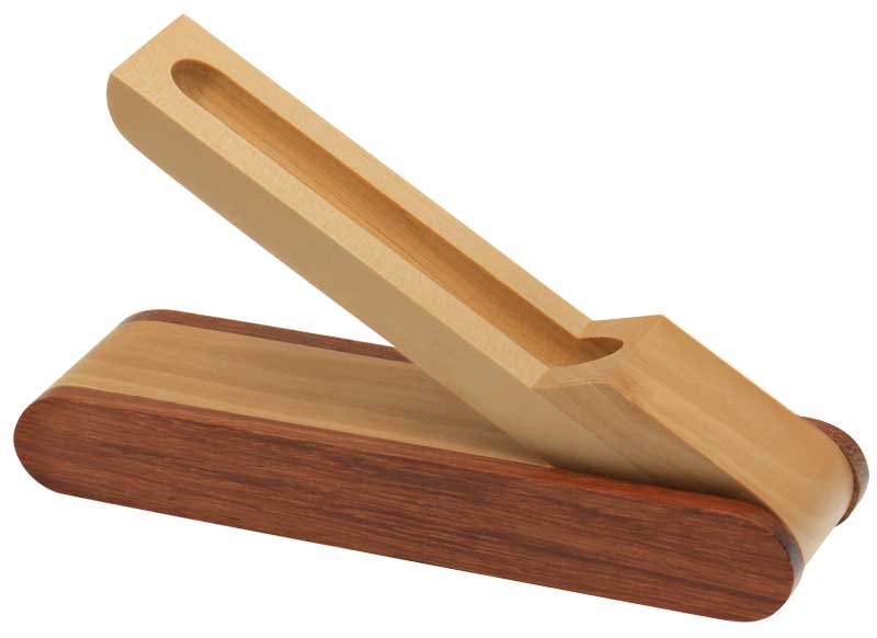 Single Folding Pen Box, Maple/Rosewood Pen Pouch Caldwell Recognition