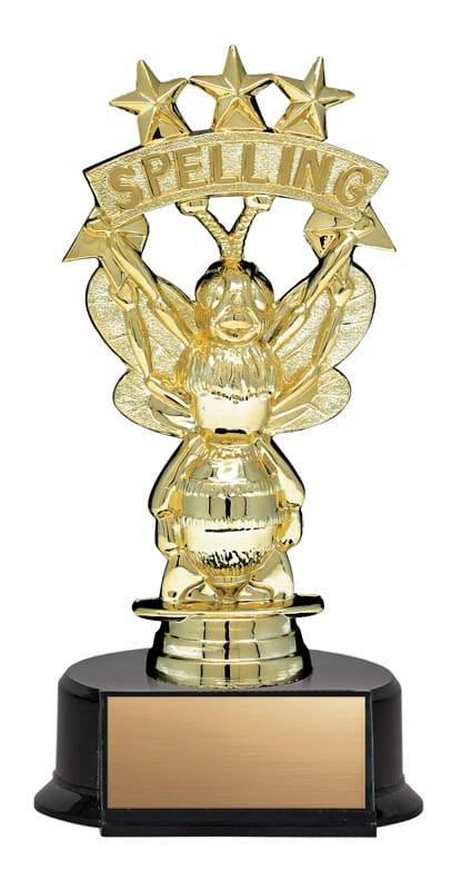 Spelling Bee Figure on Base, 6
