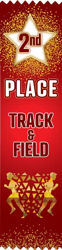 Track & Field award ribbon 2nd Place