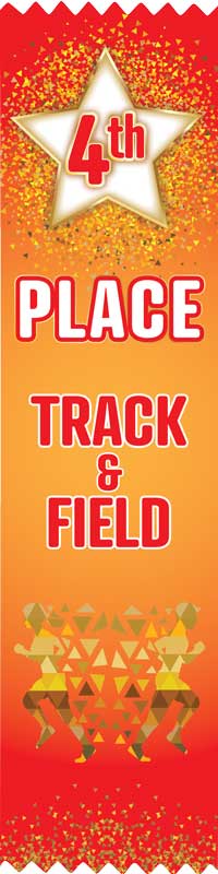 Track & Field award ribbon 4th Place