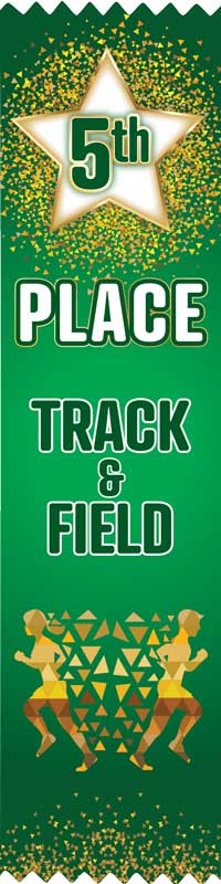 Track & Field award ribbon 5th Place