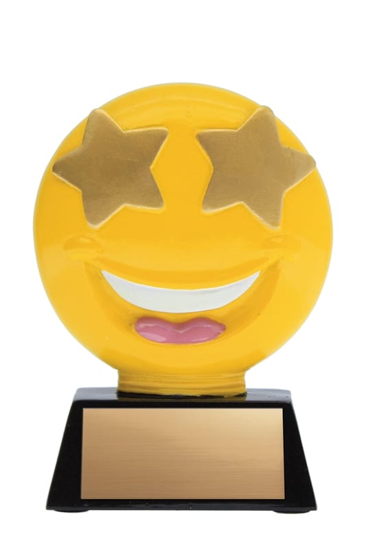 Star Eyes Emoji Resin Award 4 1/4