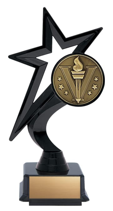 Star Figure on Base with Gold Matrix Insert, 7 1/2