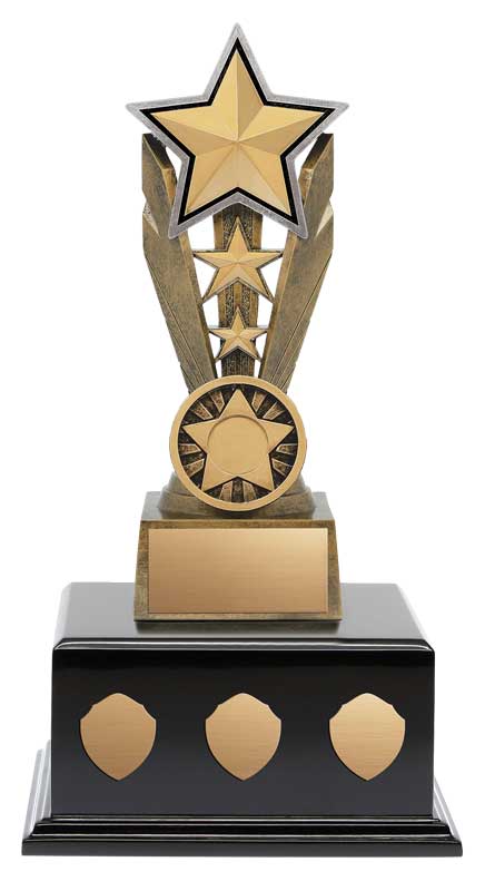 Star Zenith Resin on Black Wood Base 13 1/2