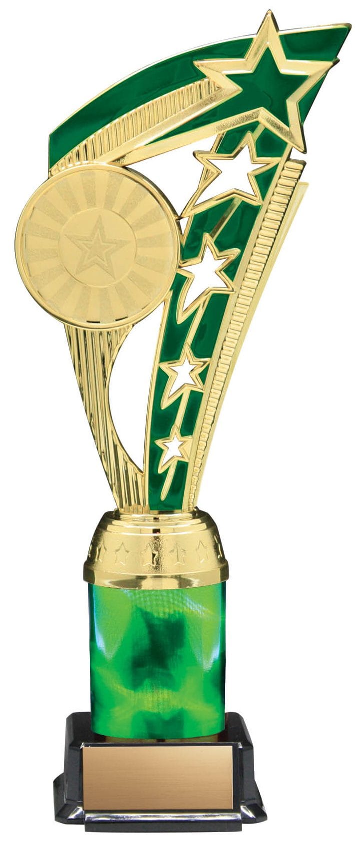 Stars Twister Insert Holder with Green Column, Gold/Green, 10