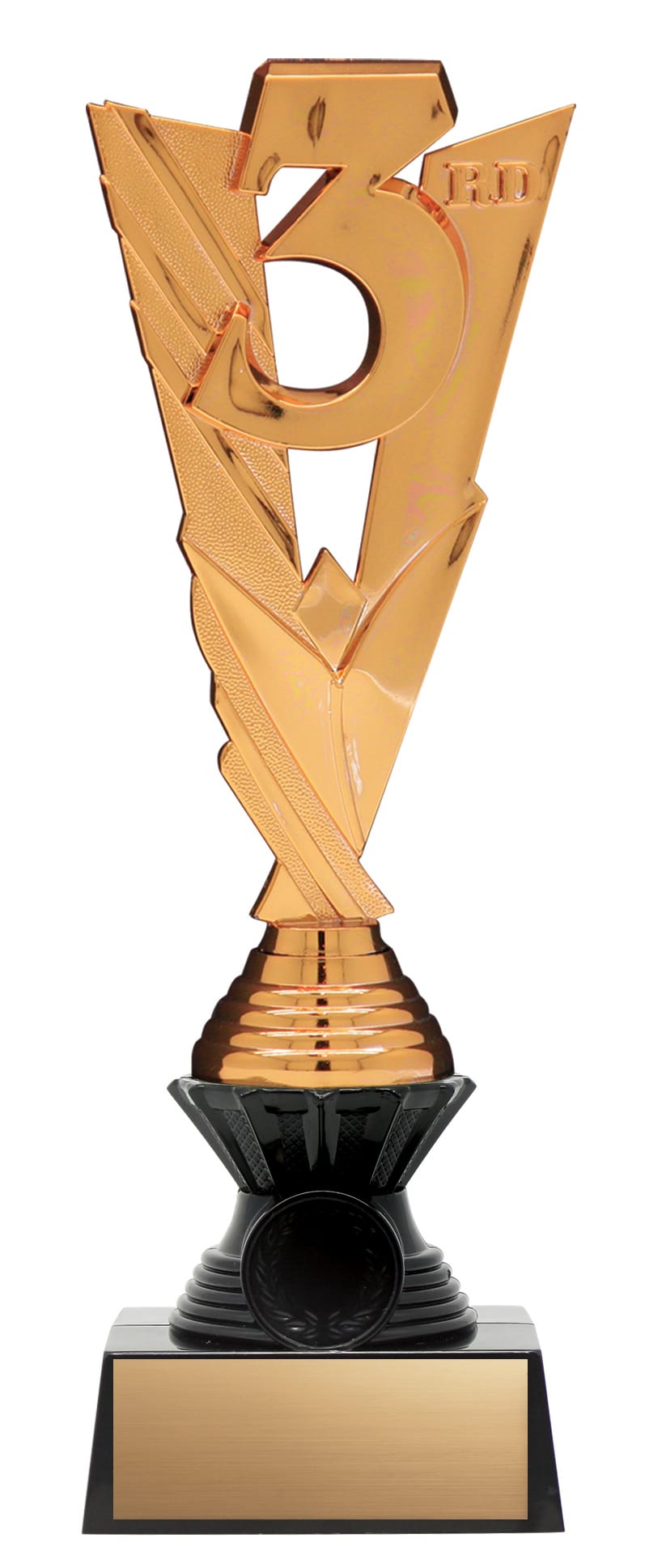 Third Figure on Black Riser, Victory Series, Bronze, 10 1/2