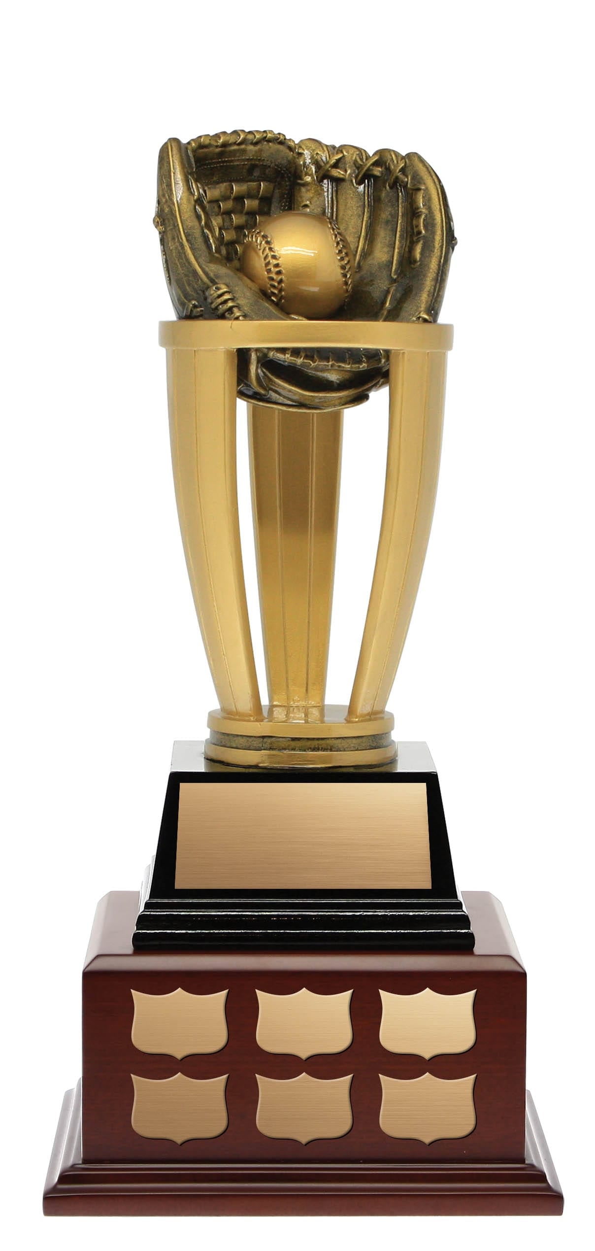 Titan Series Resin Baseball on Annual Mahogany Base, 14