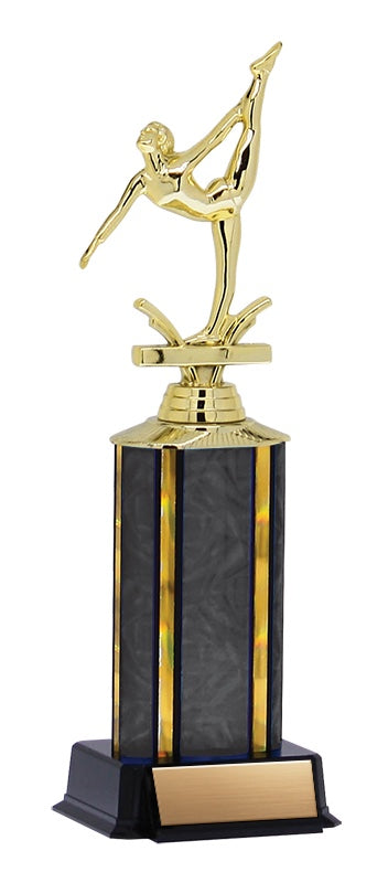 Aurora Trophy with wide column and black base, 11
