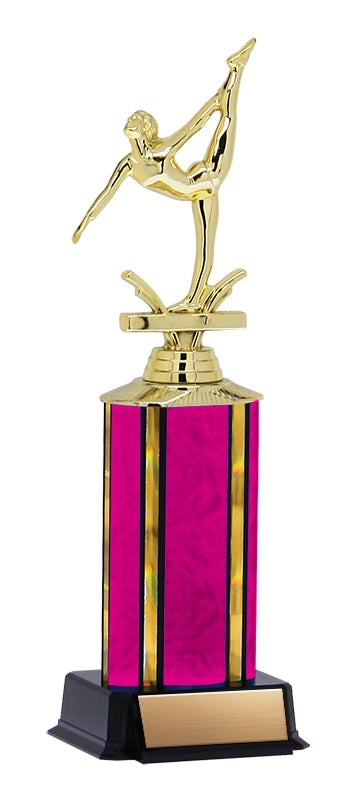 Aurora Trophy with wide column and black base, 11